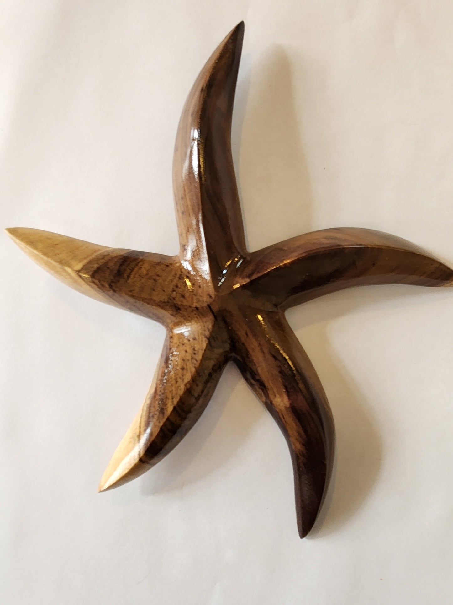 Hand Carved Star Fish Wall Hanging from local Hibiscus wood - Large