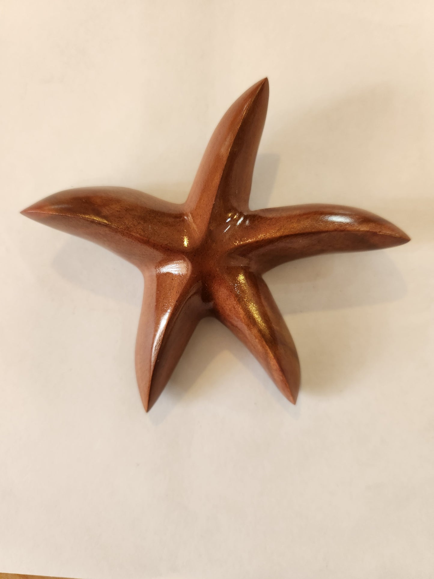 Hand Carved Star Fish Wall Hanging from Local Miro Wood - Medium