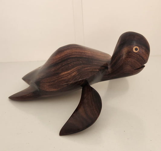 Handmade Turtle from Local Miro or Tau Wood - Medium