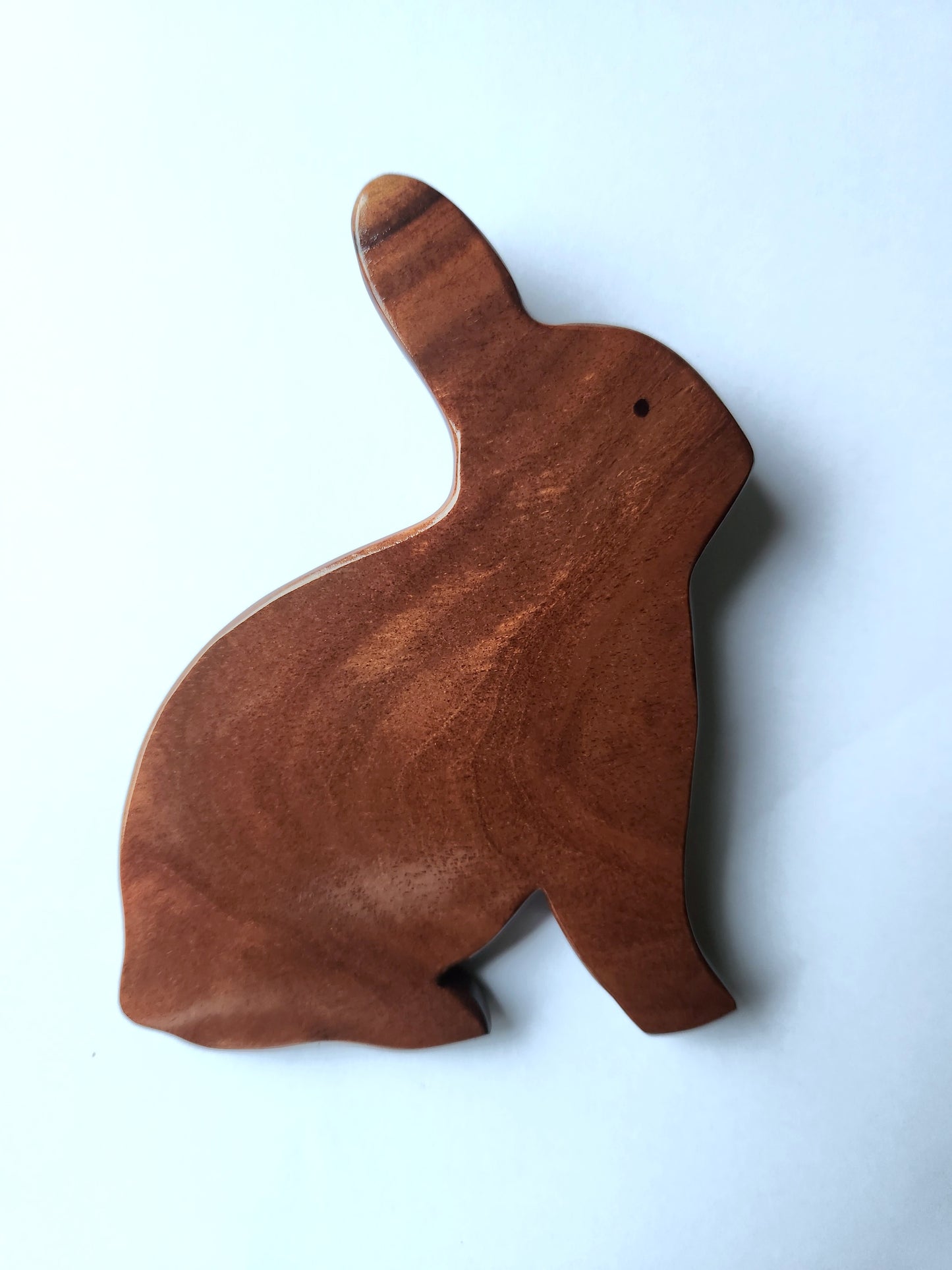 Hand Carved Blissful Bunny Wall Hanging - In Burau or Miro wood
