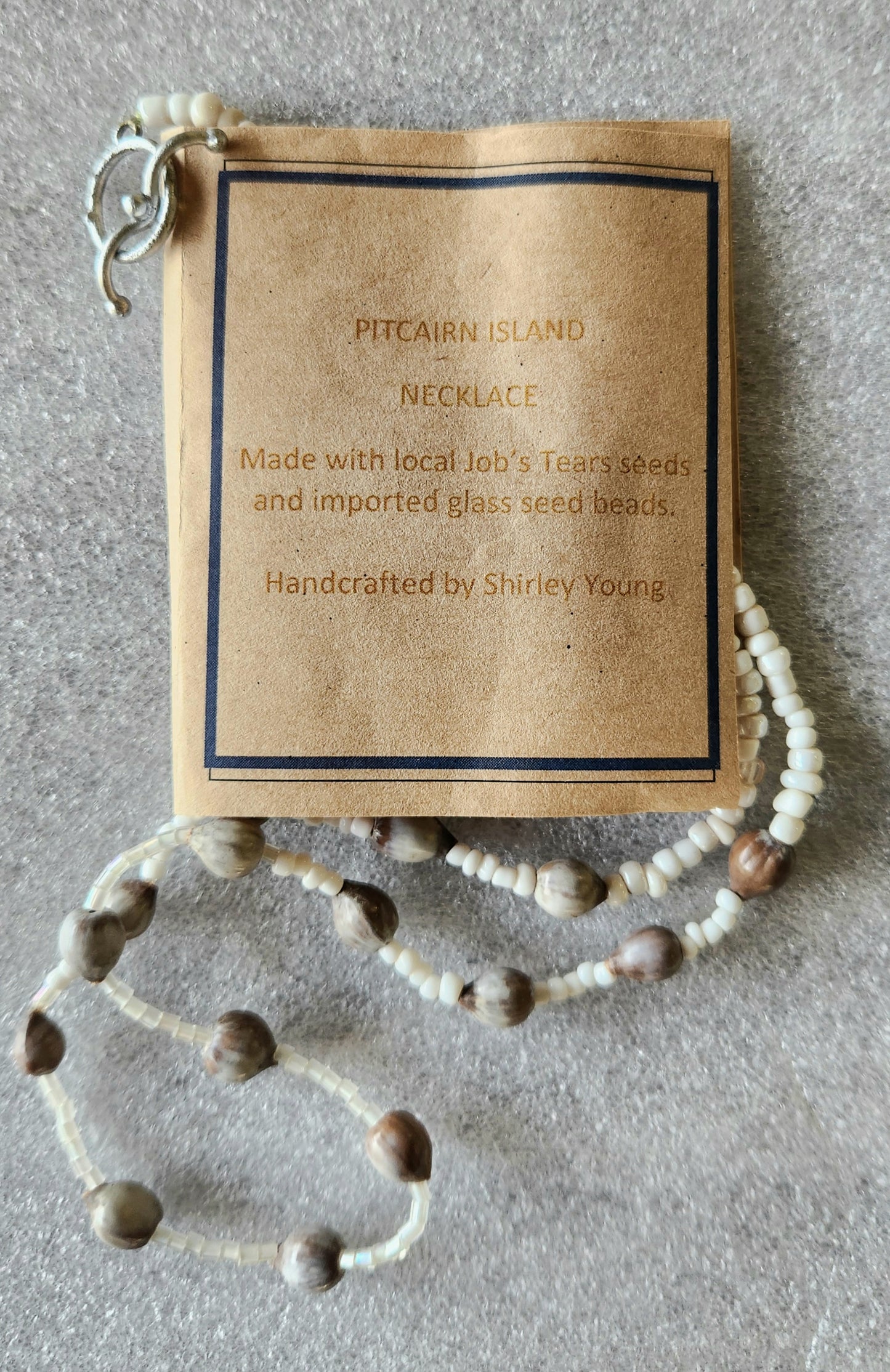 Hand-crafted Glass Bead Necklace & Jobe's Tears