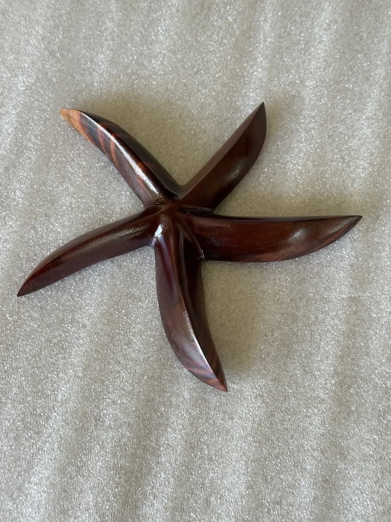 Hand Carved Sea Stars from Local Miro or Hibiscus wood: