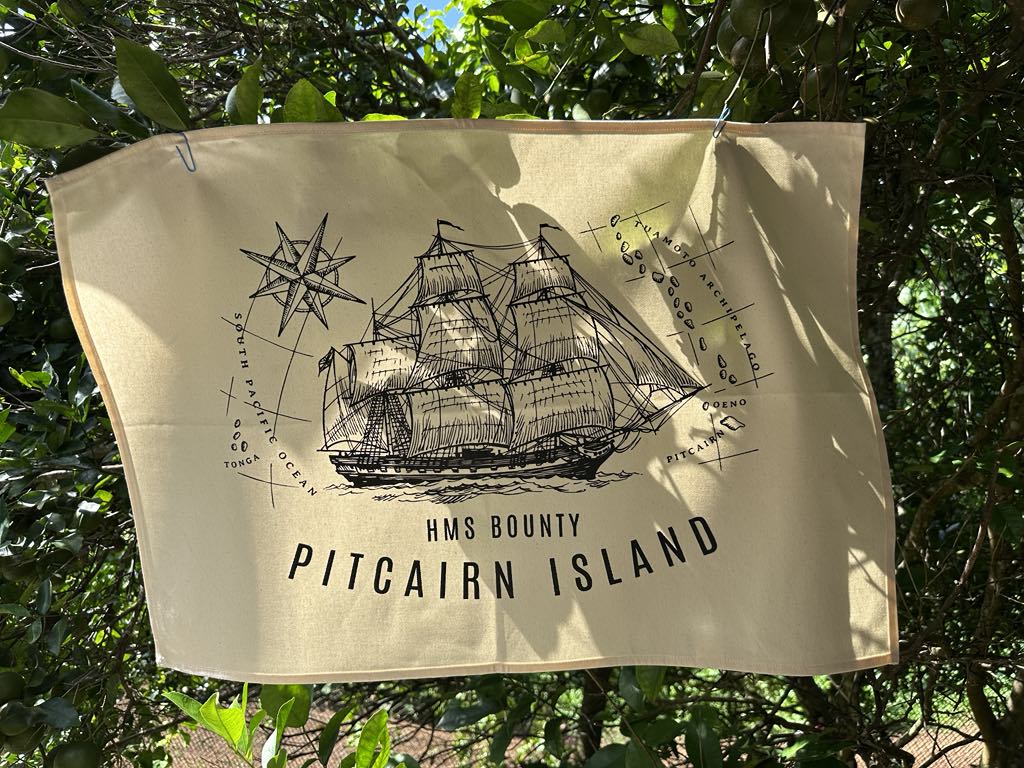 HMS Bounty Print T. Towel - Natural Cotton
