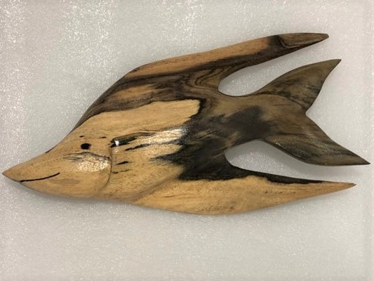 Hand Carved Fish Wall hangings from Local Burau Wood - 2 Options