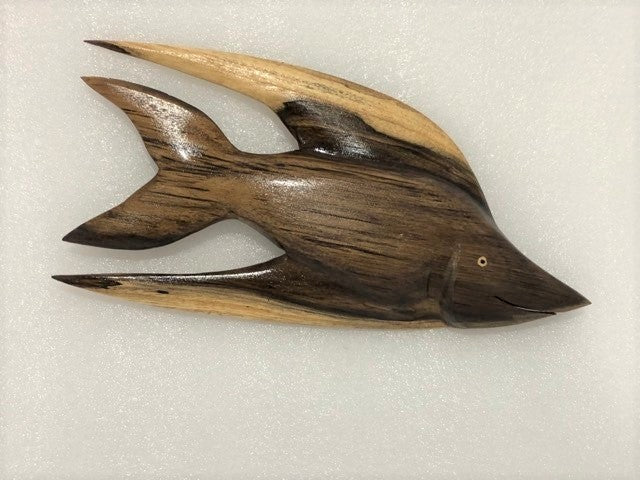 Hand Carved Fish Wall hangings from Local Burau Wood - 2 Options