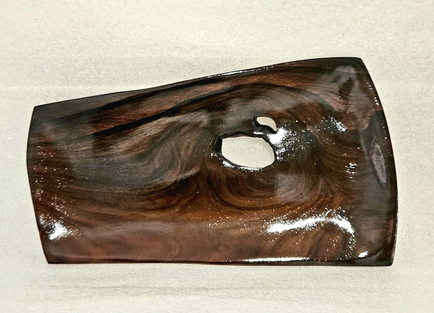 Hand Carved Serving Platter from Local Tau Wood - small