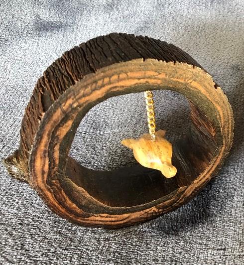 Hand carved wooden ornament