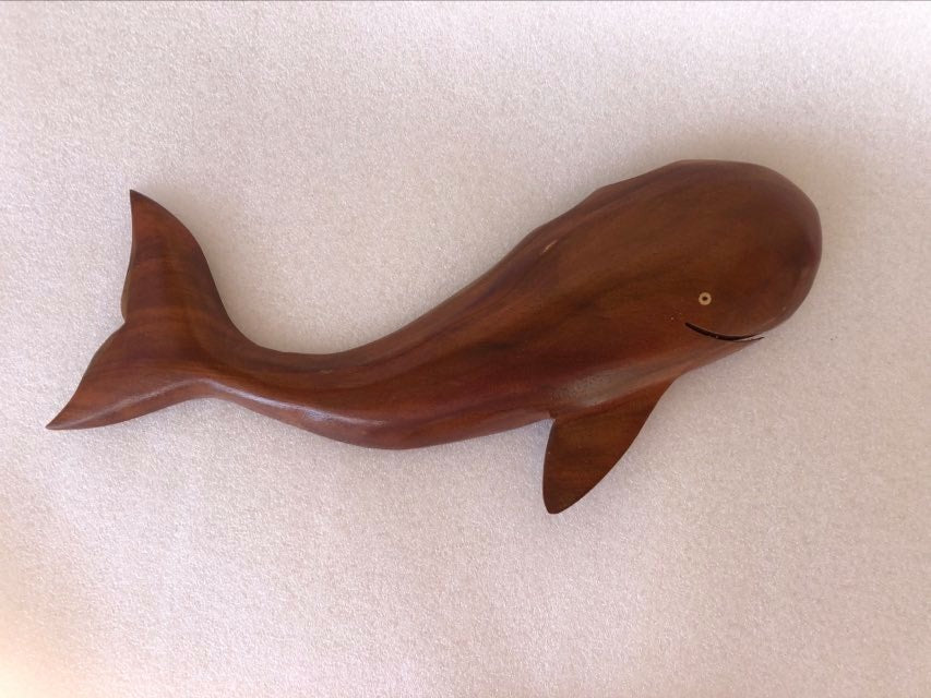 Handmade Sperm Whale Wall Hanging in Local Miro - Large