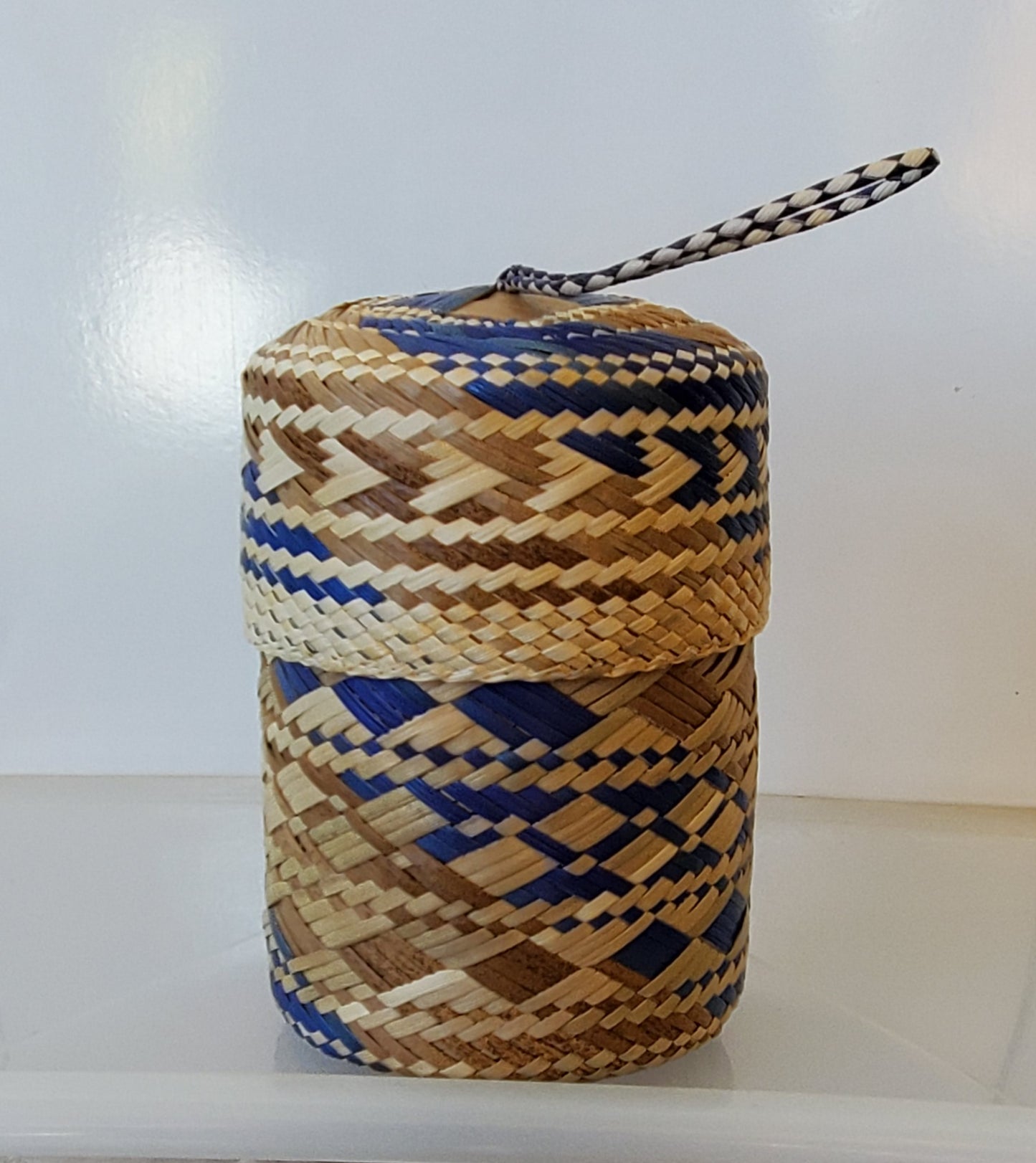 Handwoven Coloured Pandanus Thatch Basket  - 5 colour options available