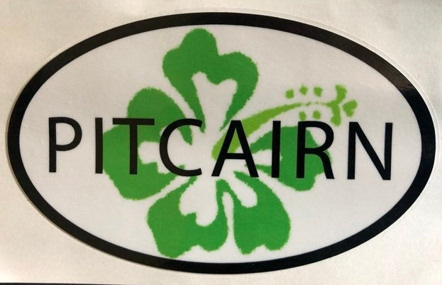 Pitcairn Island Green Hibiscus Decal - Sticker