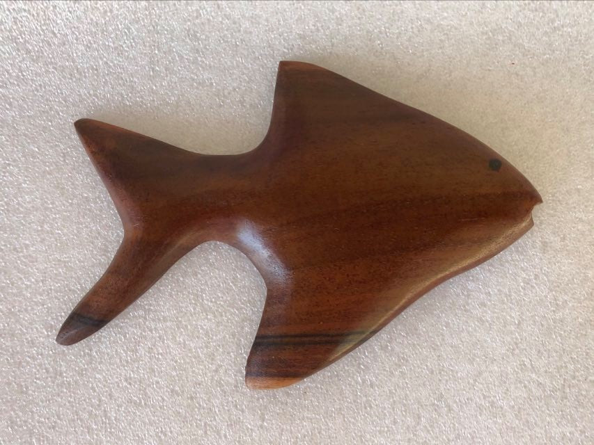 Handmade Fish Magnet from Local Miro Wood - Small