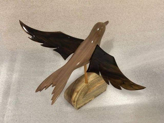 Hand Carved Bird from Local Burau Wood