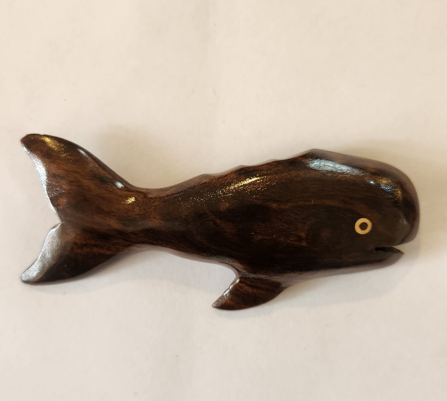 Hand Carved Sperm Whale Wall Hanging from Local Miro - Small