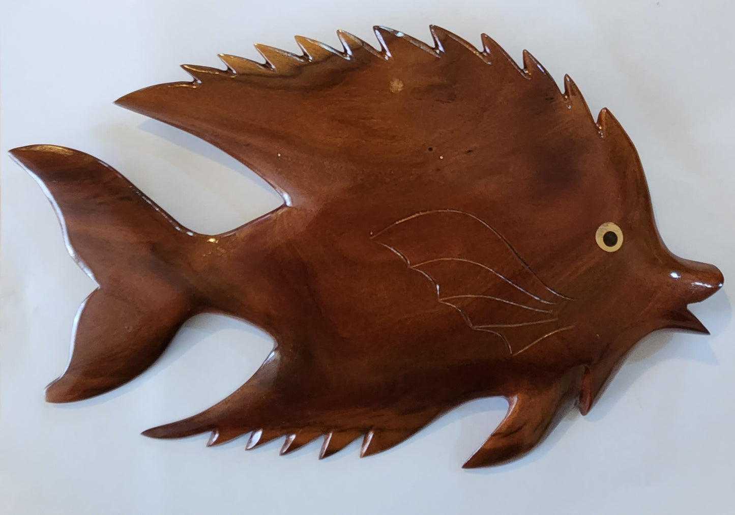 Hand Carve Angel Fish - Wall Hanging from Local Miro Wood