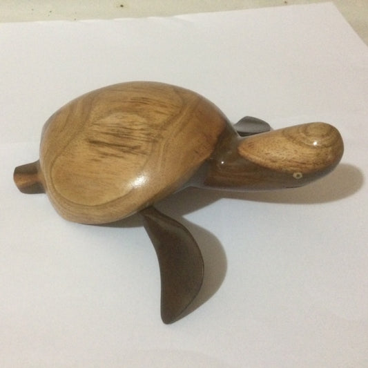 Hand carved Turtle from Local Burau Wood - Large
