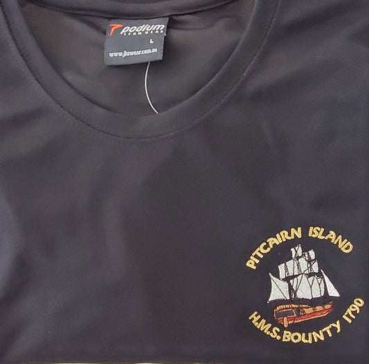 Camiseta de las Islas Pitcairn - Motivo de recompensa HMAV - Tejido de secado rápido