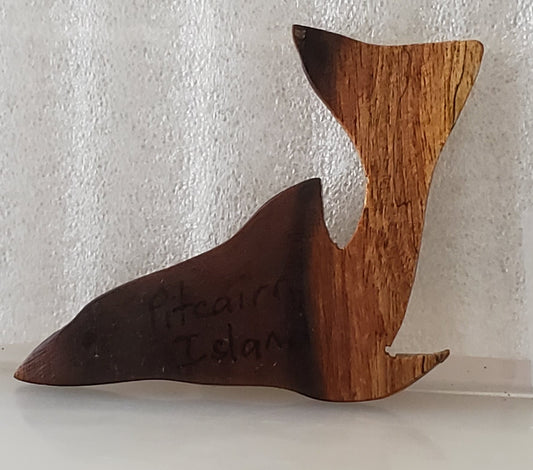 Hand carved Dolphin Fridge Magnet from Local Miro wood