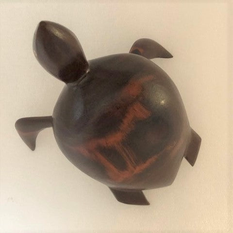 Hand carved Turtle from local Miro Wood - Large