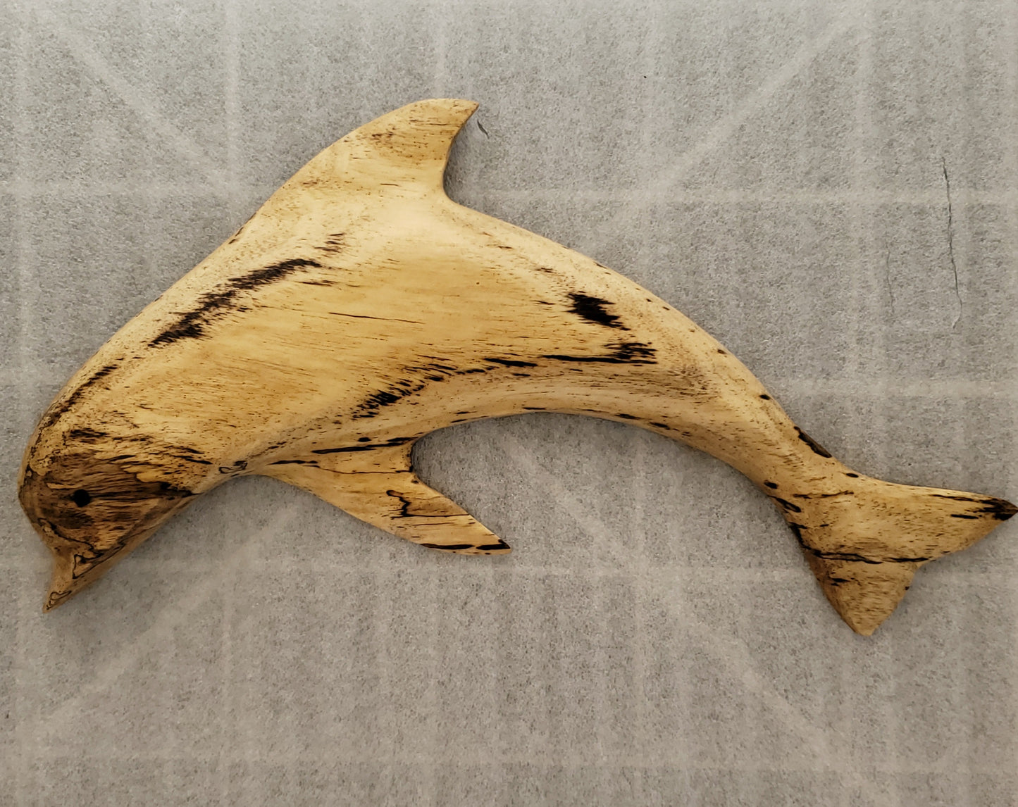 Hand carved Dolphin Wall Hanging from Local Burau Wood Large