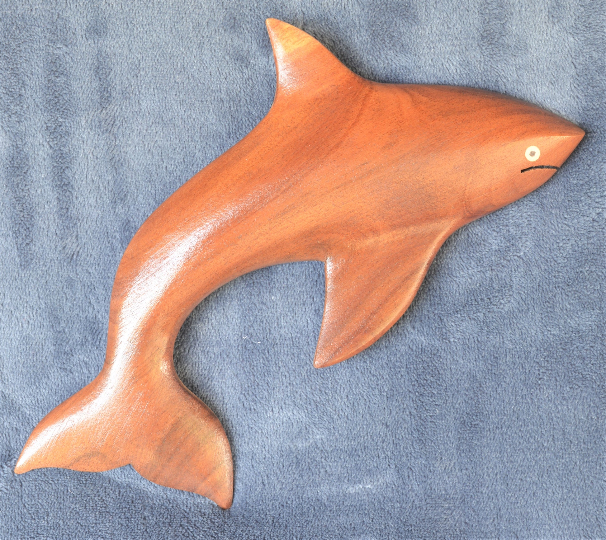 Hand carved wooden Orca