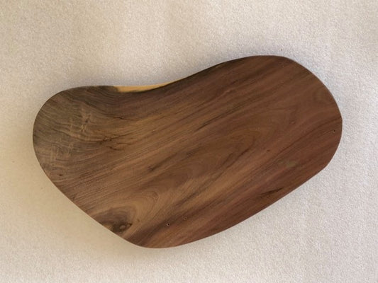 Fuente para servir tallada a mano de madera de Burau local - Mediana