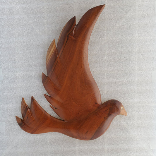Hand Carved Fairy Tern Wall Hanging from local Miro wood