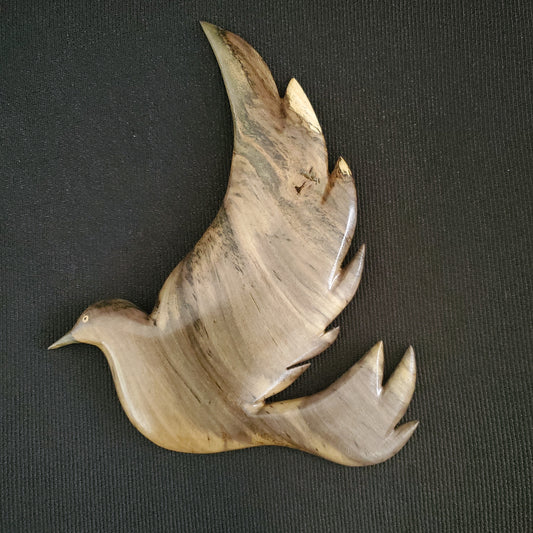 Hand Carved Fairy Tern Wall Hanging from Local Burau Wood