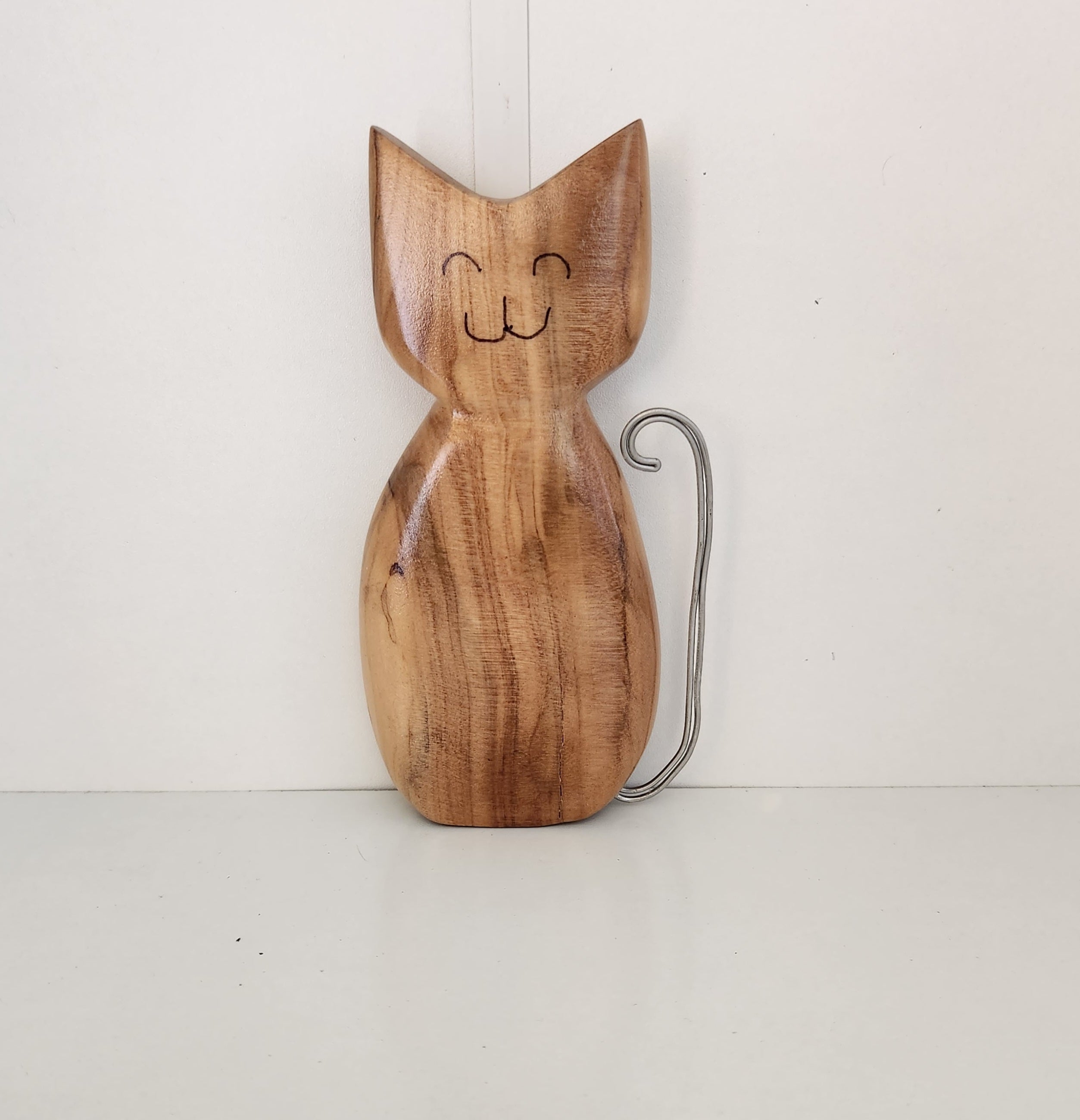 Hand Carved Cats 3 to choose from in Pine, Burau or Miro Wood