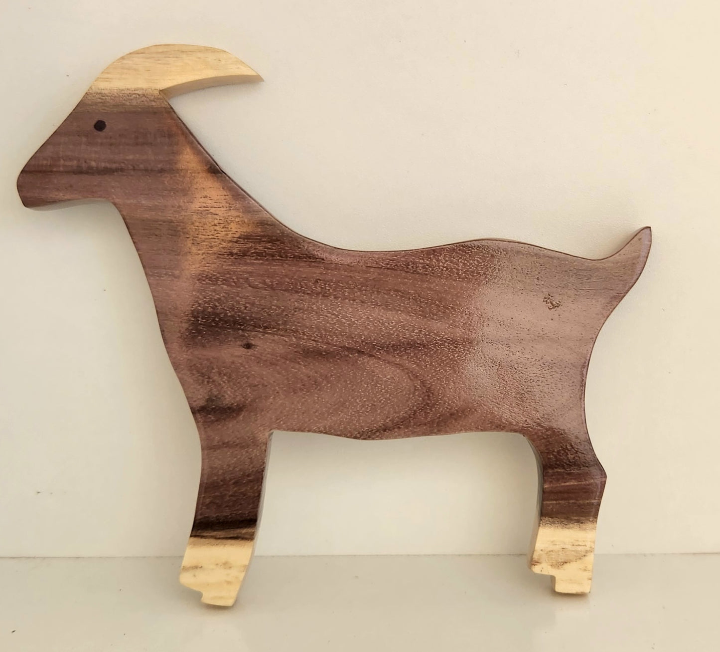 Hand Carved Goat Wall Hanging - from Local Burau wood