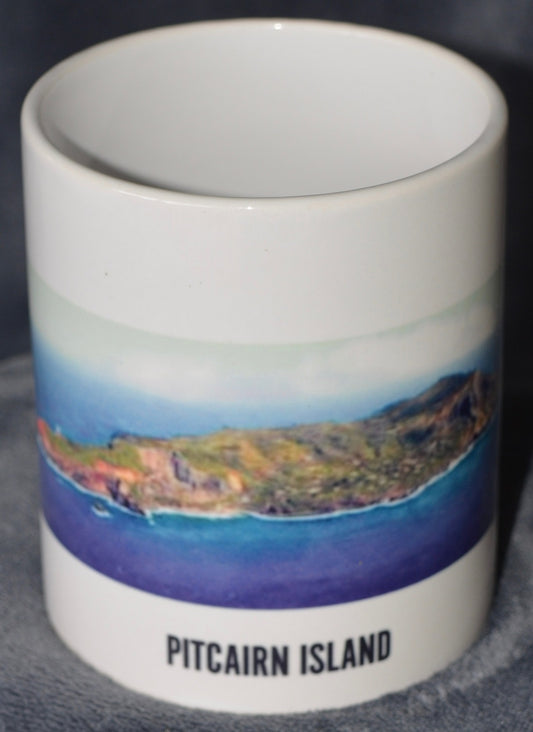 Pitcairn Island Coffee Mug - Luftfoto av Pitcairn