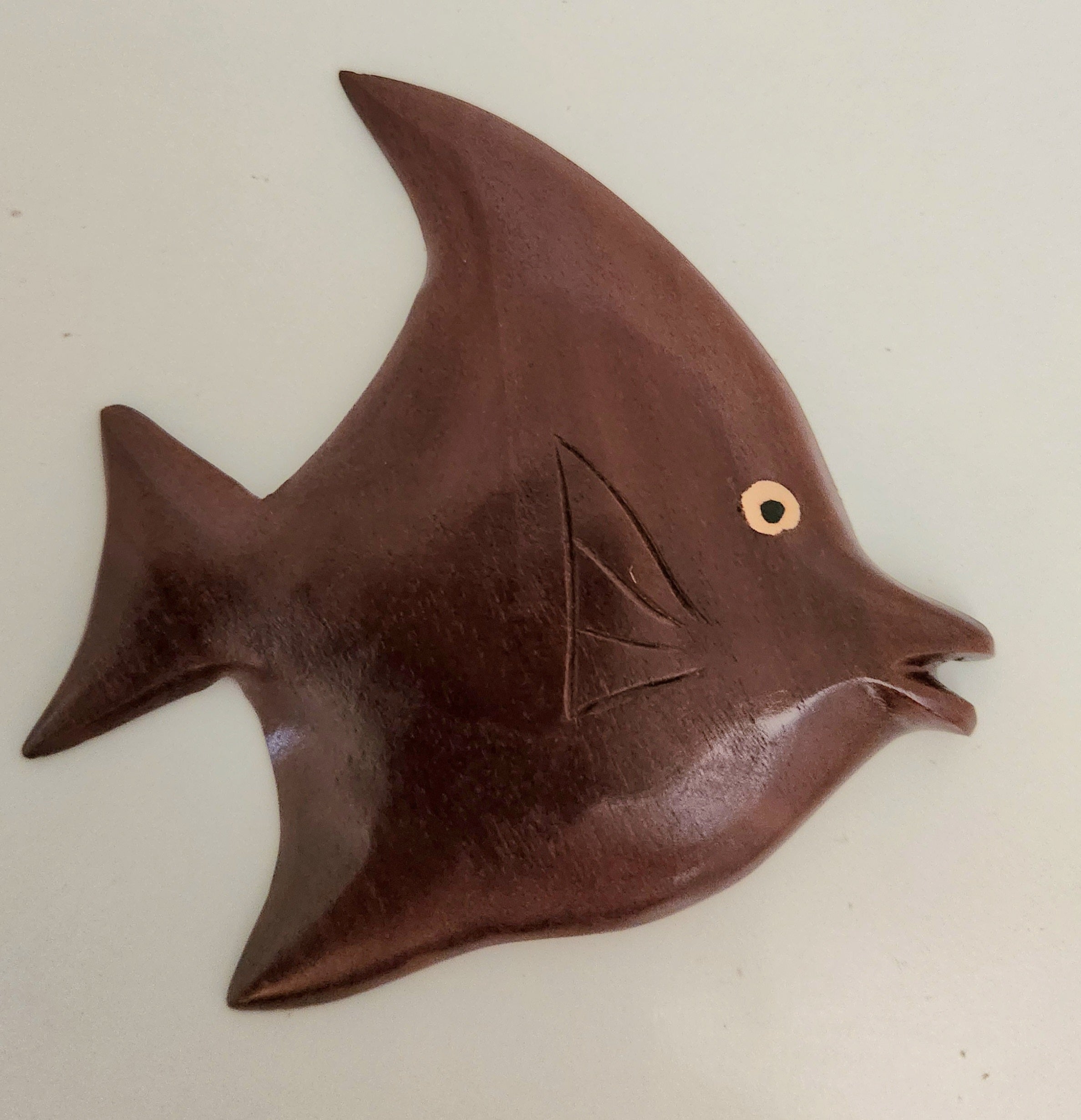 Hand carved Little Angelfish - from local Miro wood - Small