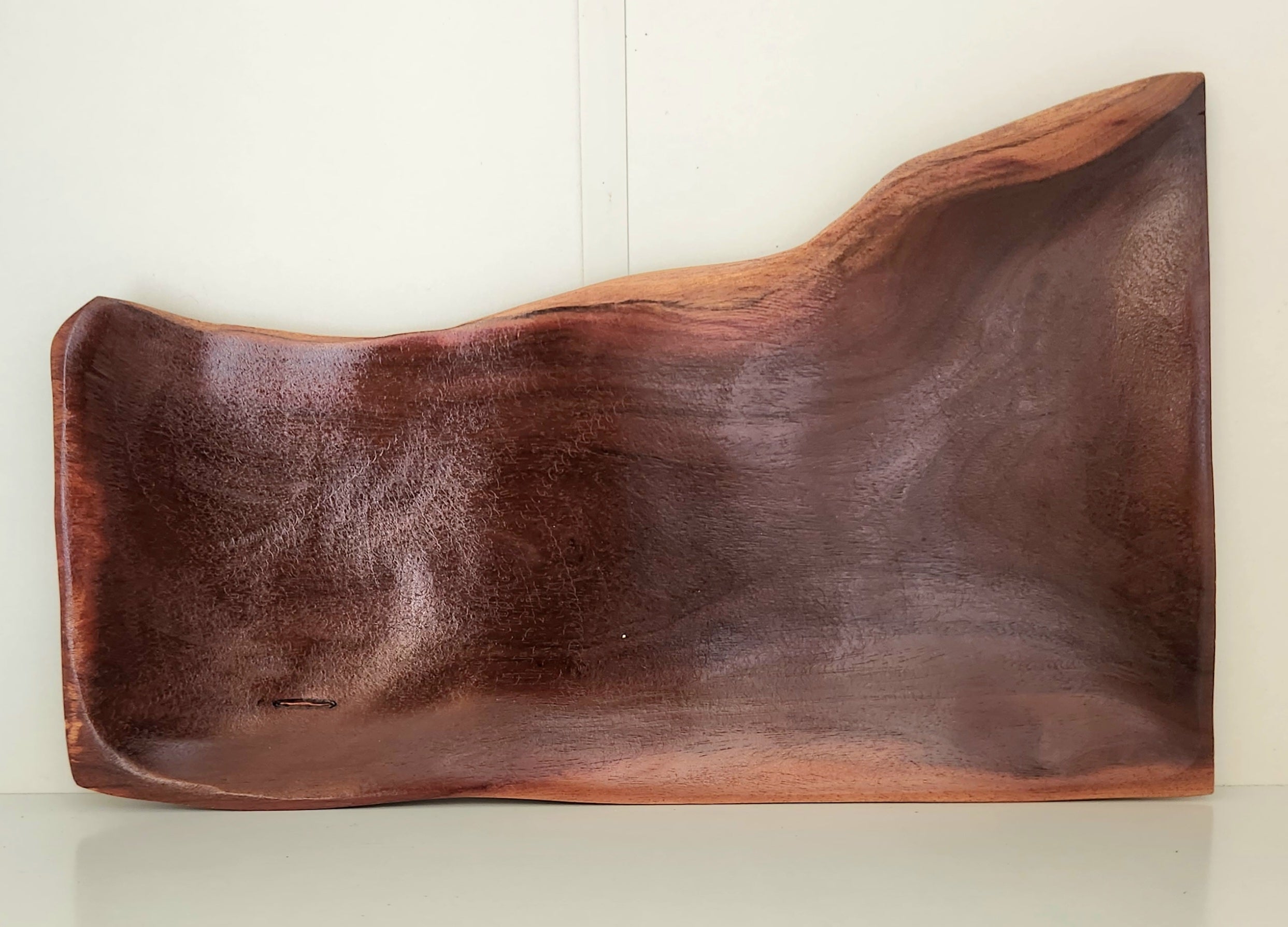 Hand Carved Abstract Serving Platter from Local Miro wood  - Medium