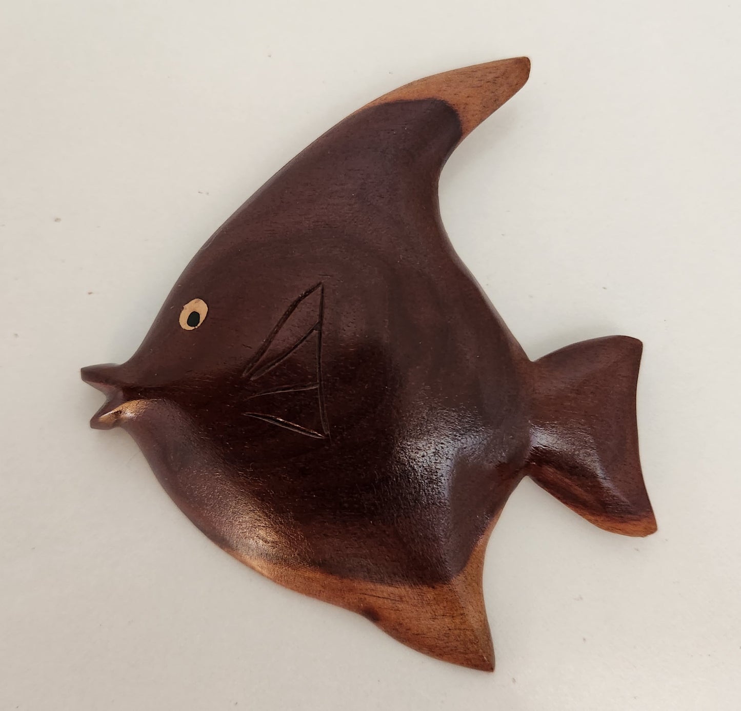 Hand Carved Angel Fish from local Miro Wood