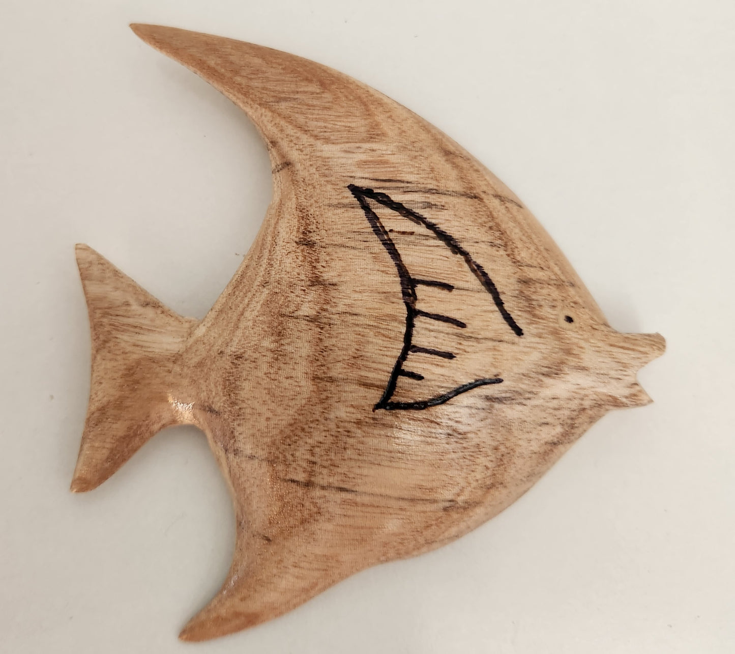 Hand Carved Angel Fish from local Burau Wood