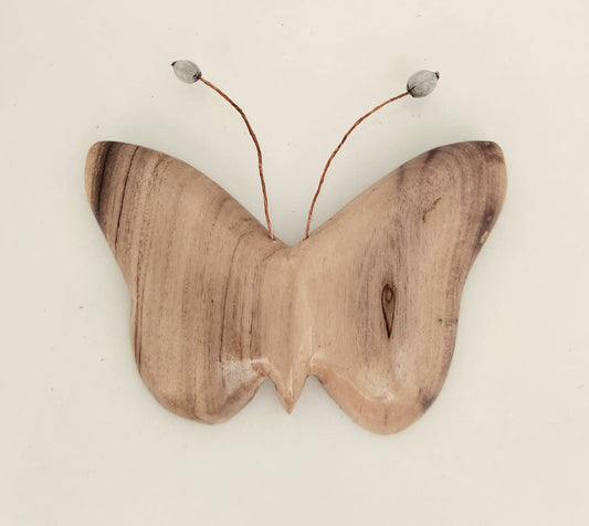 Hand Carved Butterfly from local Burau Wood