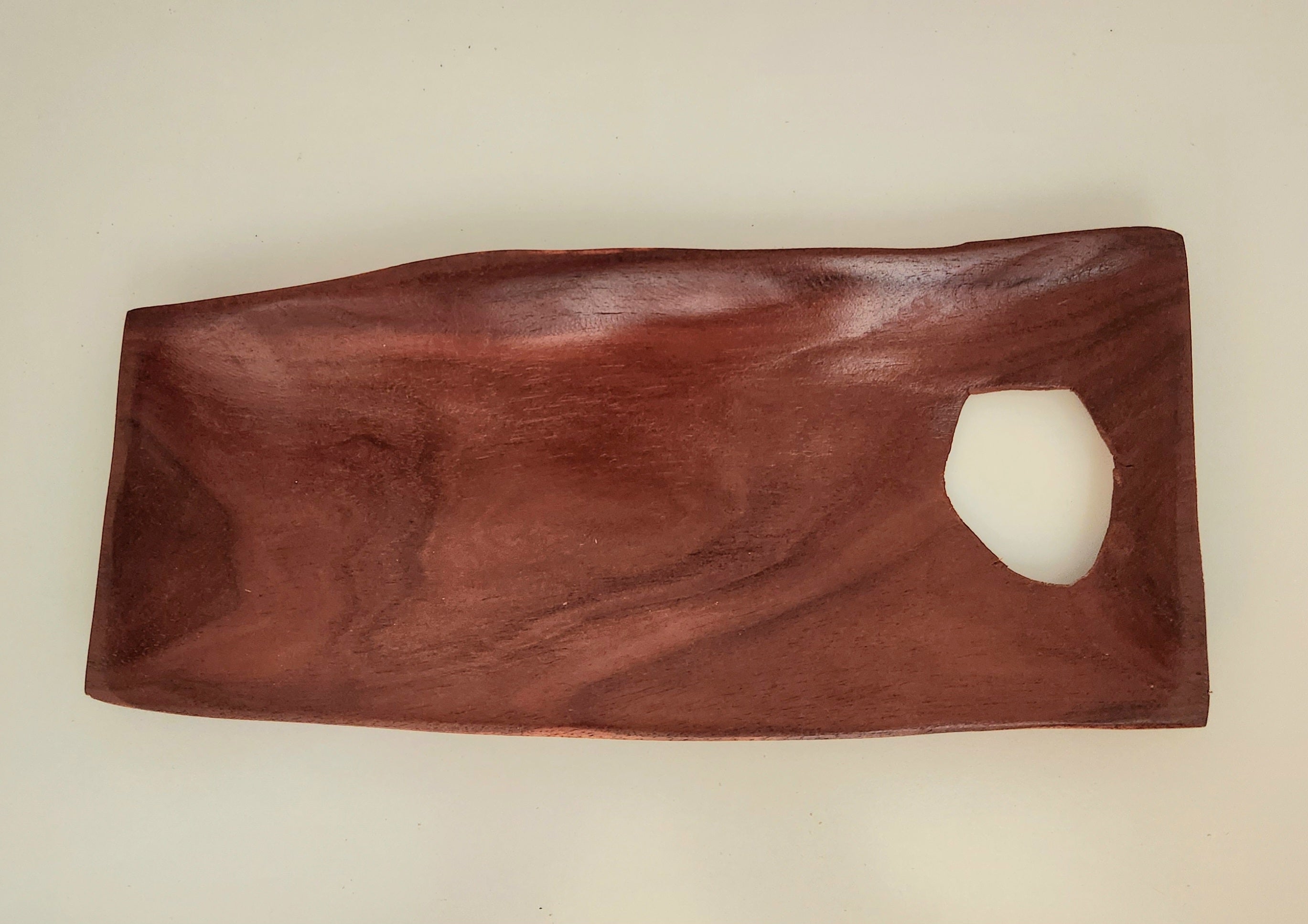 Hand Carved Serving Platter from Local Miro wood  - Small