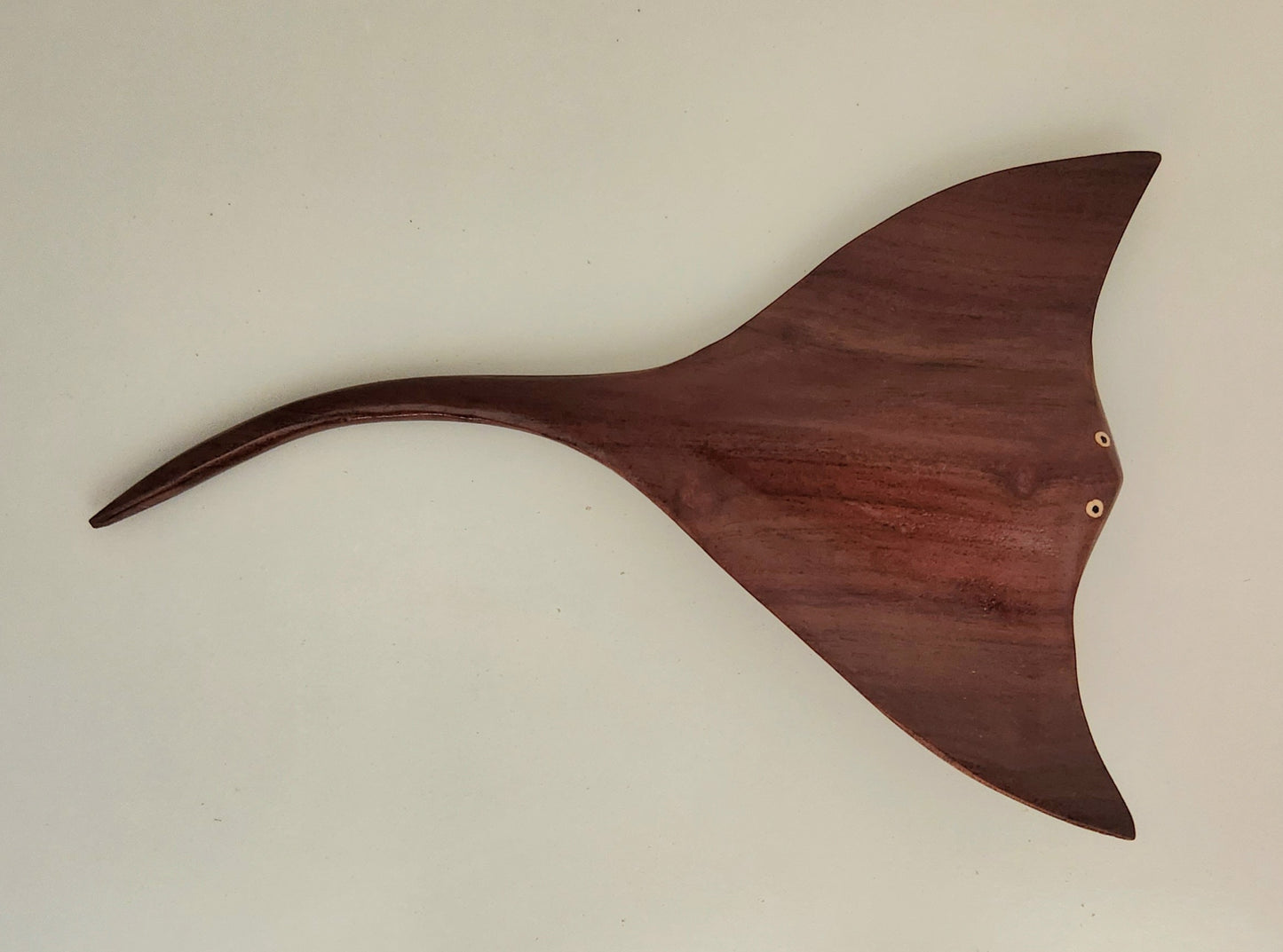 Hand Carved Stingray Wall Hanging from local Miro wood - Small