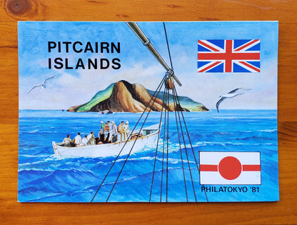 Paquete de presentación de sellos Philatokyo '81 de las Islas Pitcairn