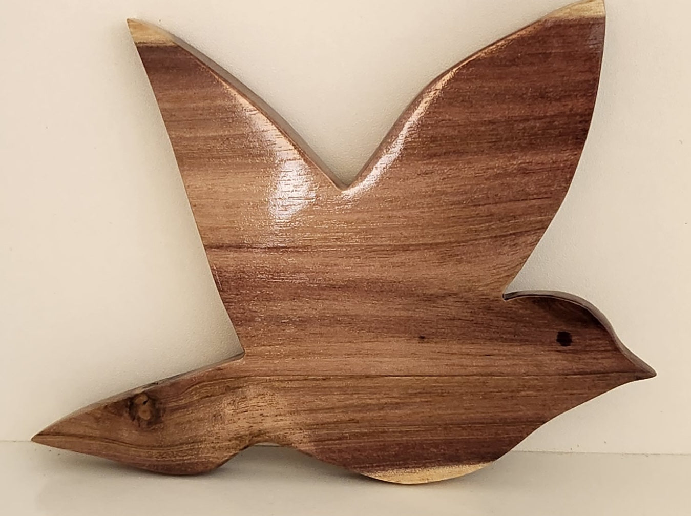 Hand Carved Fairy Tern Wall Hanging - from Local Burau or Miro wood