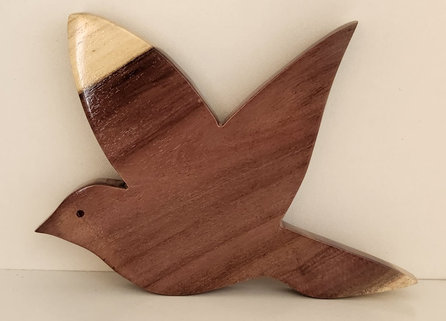 Hand Carved Fairy Tern Wall Hanging - from Local Burau or Miro wood