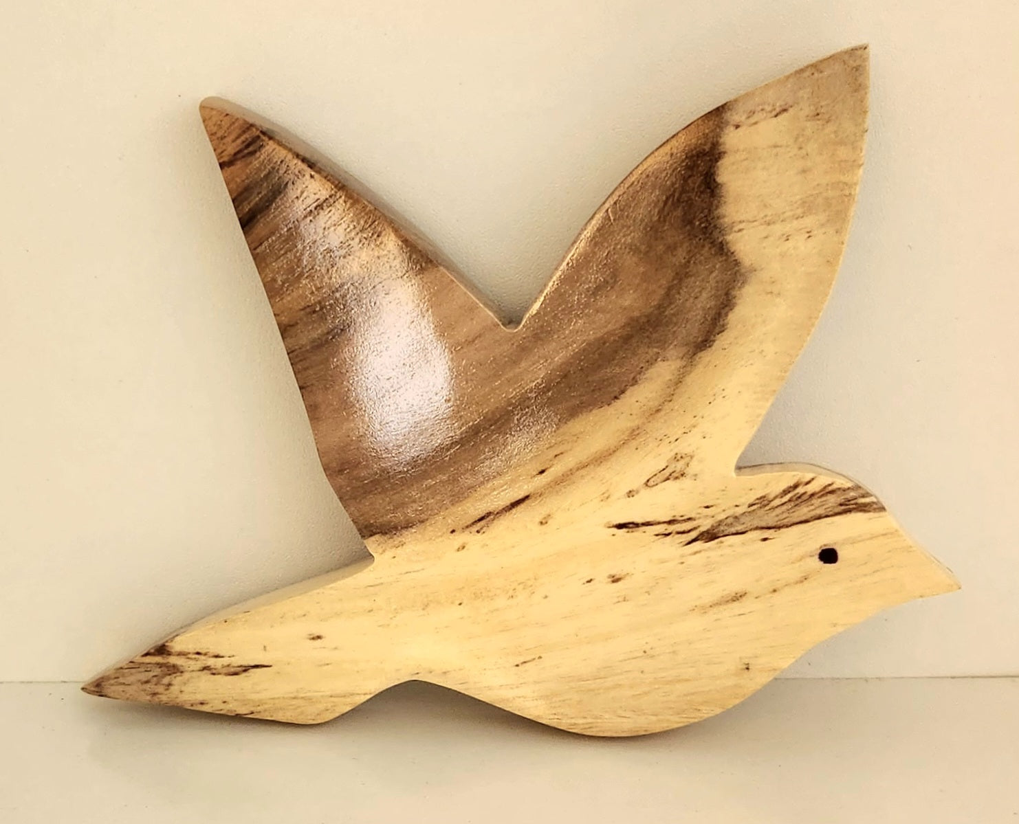 Hand Carved Fairy Tern Wall Hanging - from Local Burau or Miro wood