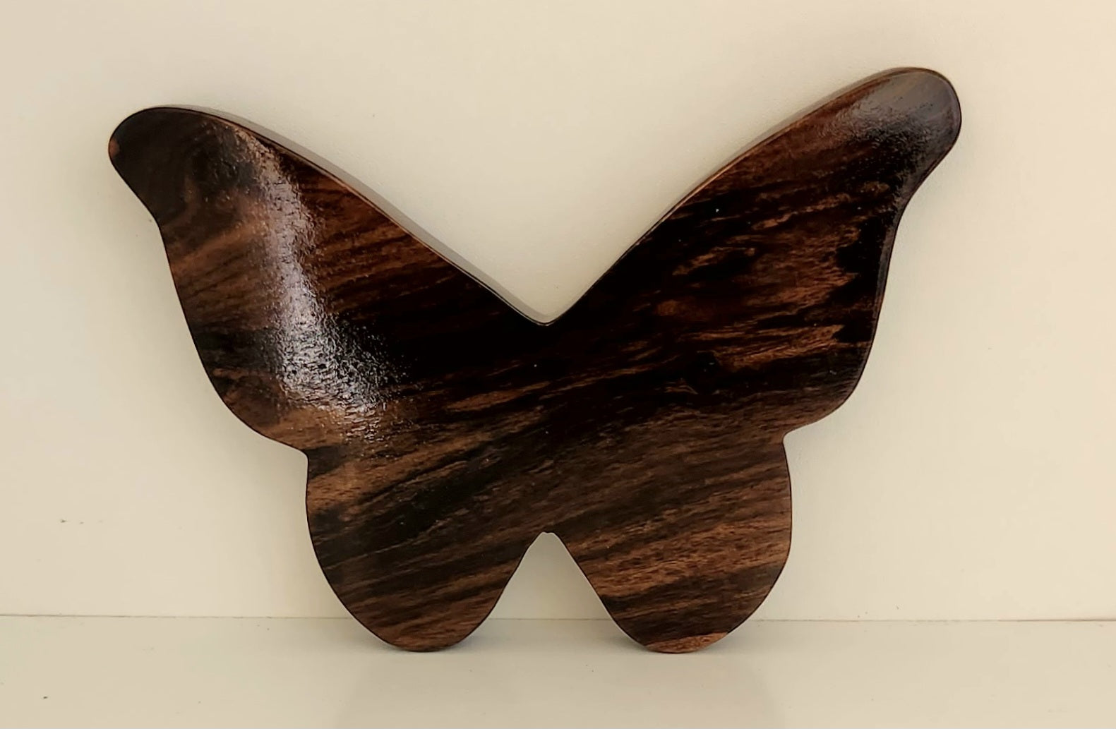 Hand Carved Butterfly Wall Hanging - in Dark Tau or Pale Burau wood