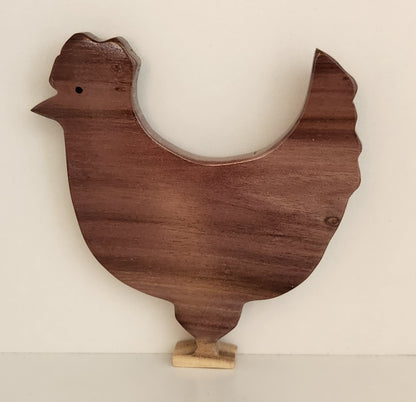 Hand Carved Chickie Chick  Wall Hanging - in local Burau Wood