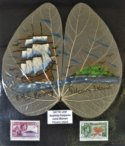Handmålat Hattie Leaf - Laminerat kartong
