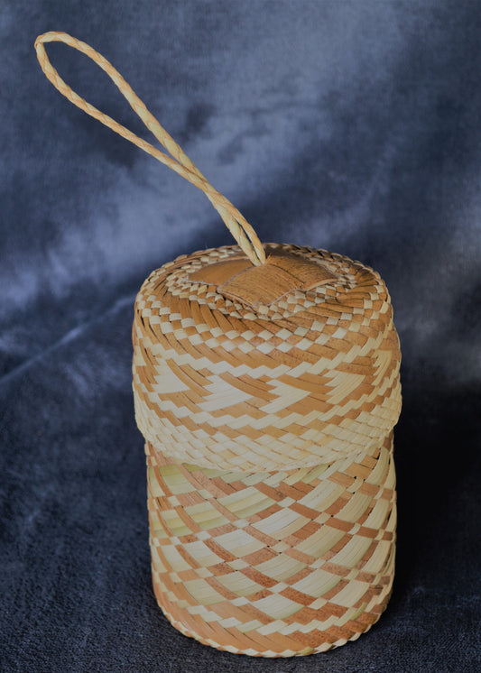 Handwoven thatch basket