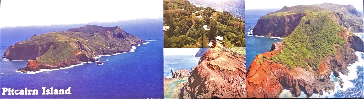 Signet - Vues aériennes de l'île Pitcairn - Papier cartonné