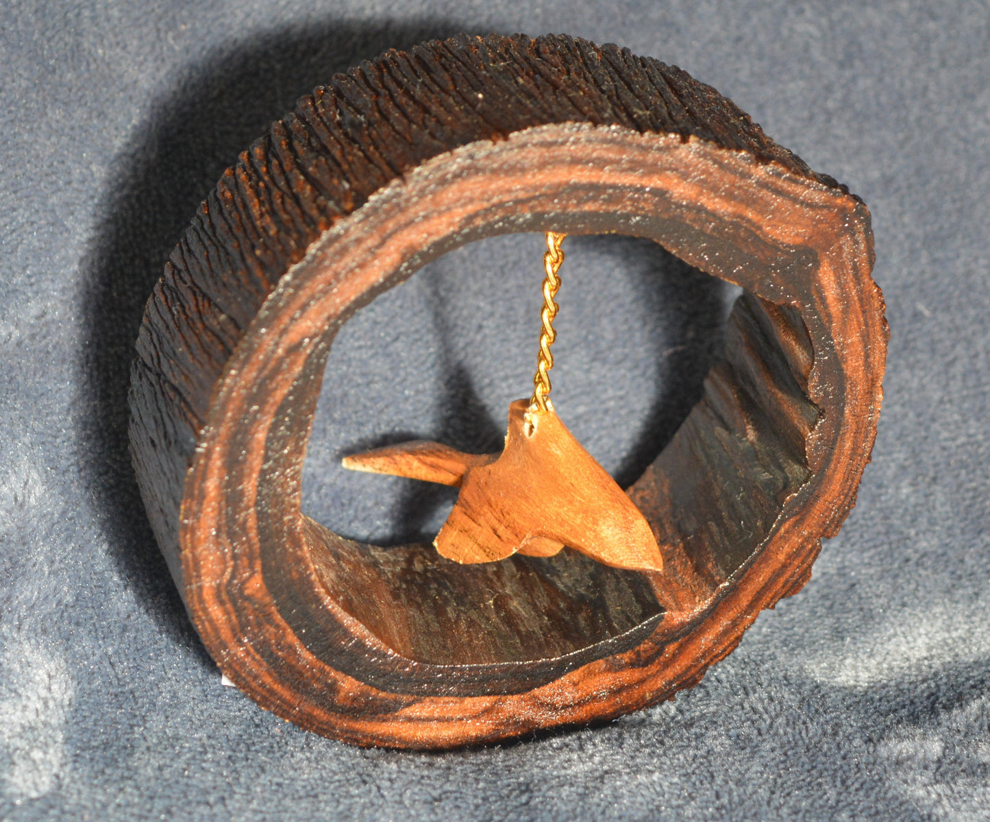 Hand carved wooden ornament