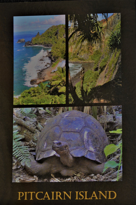 Postal de la isla Pitcairn - Ms T y vistas panorámicas estampadas