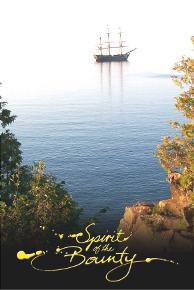 Spirit of the Bounty Postcard - HMAV Bounty Anchored off-shore