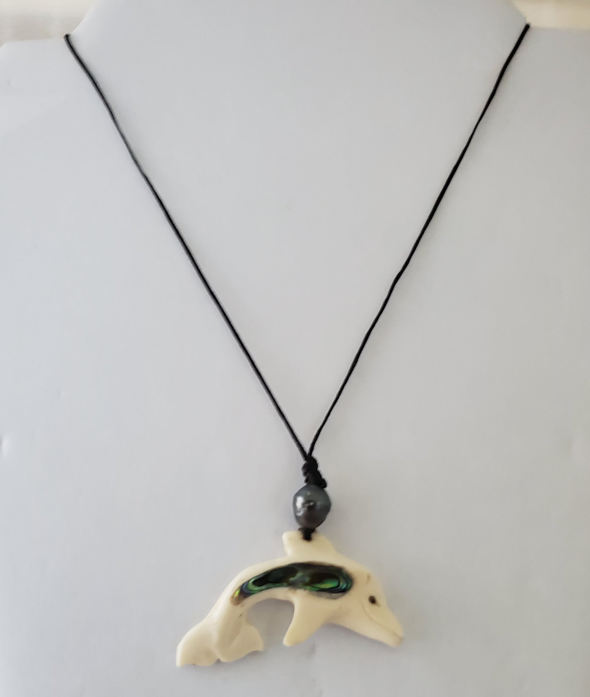 Unique Hawaiian Mom and Baby Dolphin Necklace, Hand Carved Buffalo Bon –  Hawaii Treasures Shop